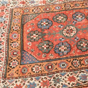 Alfombra antigua Bergama – detalle del tejido